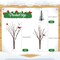 8 Pieces Christmas Village Trees Set Christmas Village Accessories Decor Bare Branch Miniature Snow Frost Trees Home Table Top Decoration